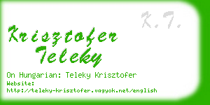 krisztofer teleky business card